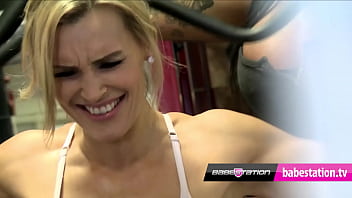 British pornstars Tanya Tate & Kerry Louise fuck in the gym